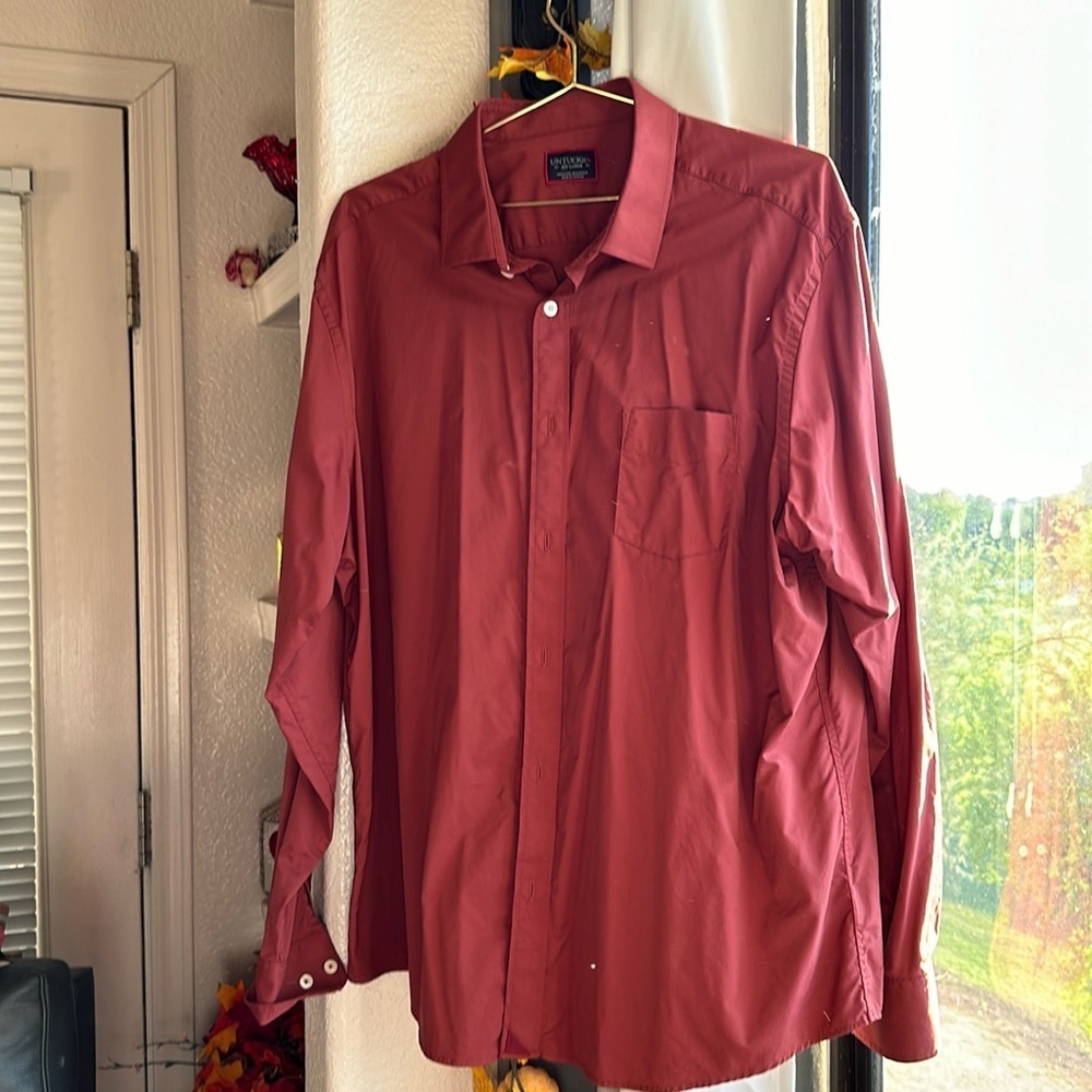 Untuckit Lightweight Performance Red Gironde Shir… - image 2